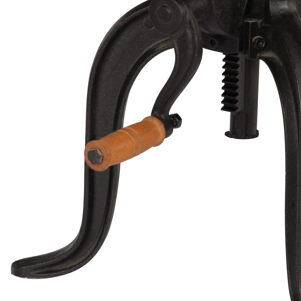 Side Table 17.7"x (17.7"-24.4") Solid Mango Wood and Cast Iron at Set Shop and Smile