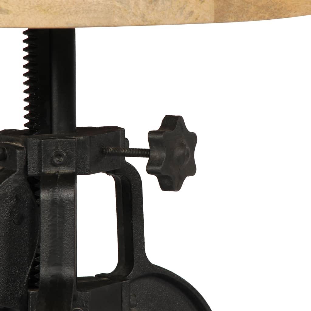 Side Table 17.7"x (17.7"-24.4") Solid Mango Wood and Cast Iron at Set Shop and Smile