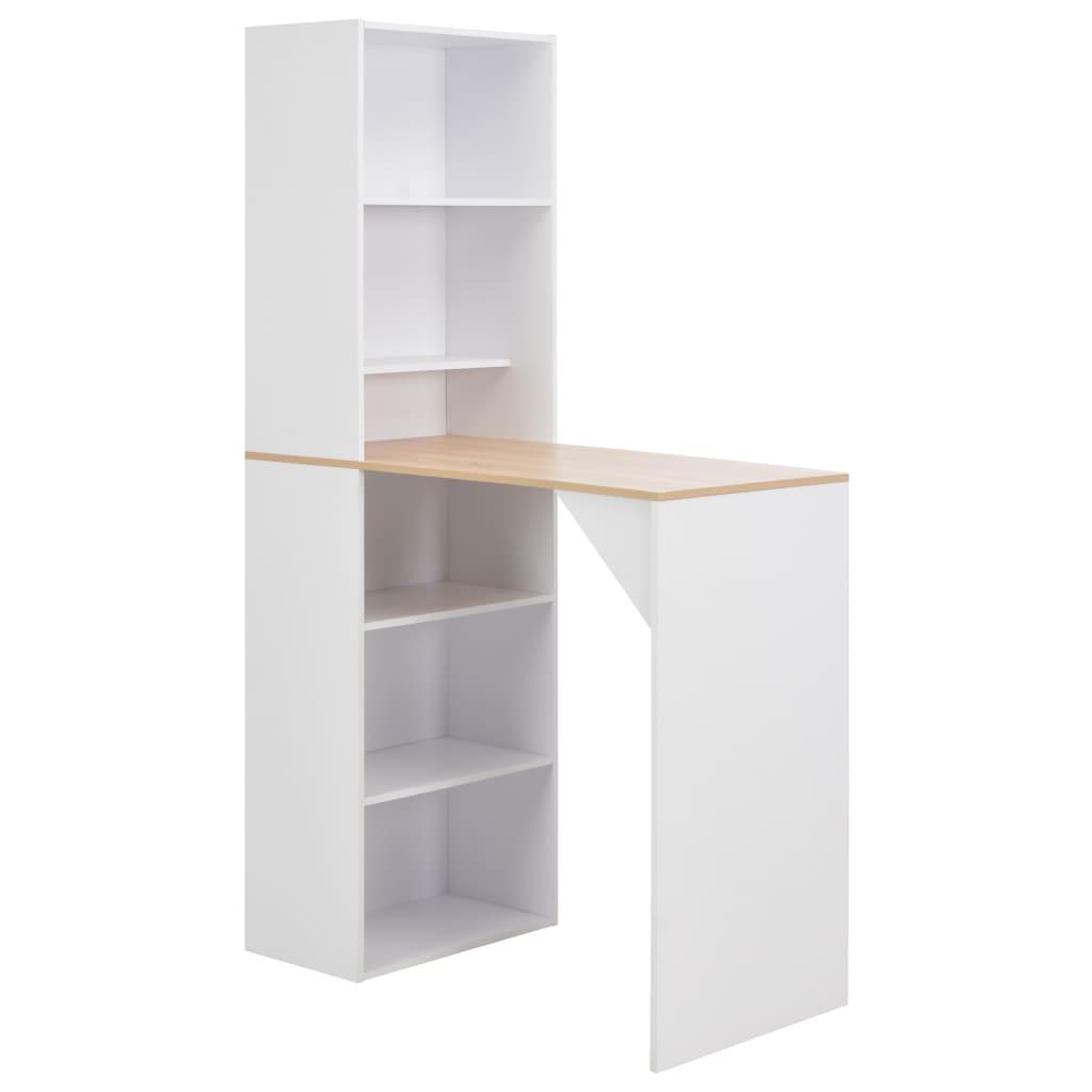 Bar Table with Cabinet White 45.3"x23.2"x78.7" at Set Shop and Smile