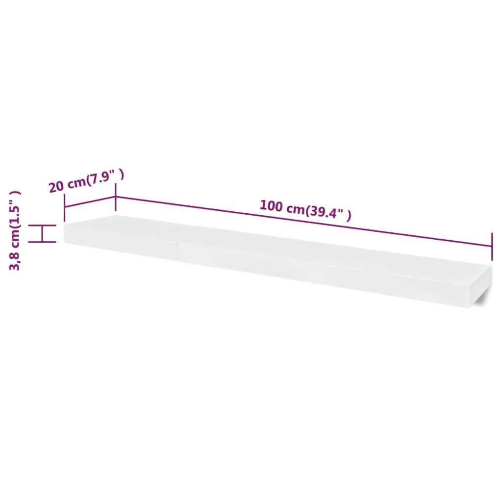 Wall Shelves 4 pcs White 39.4" at Set Shop and Smile
