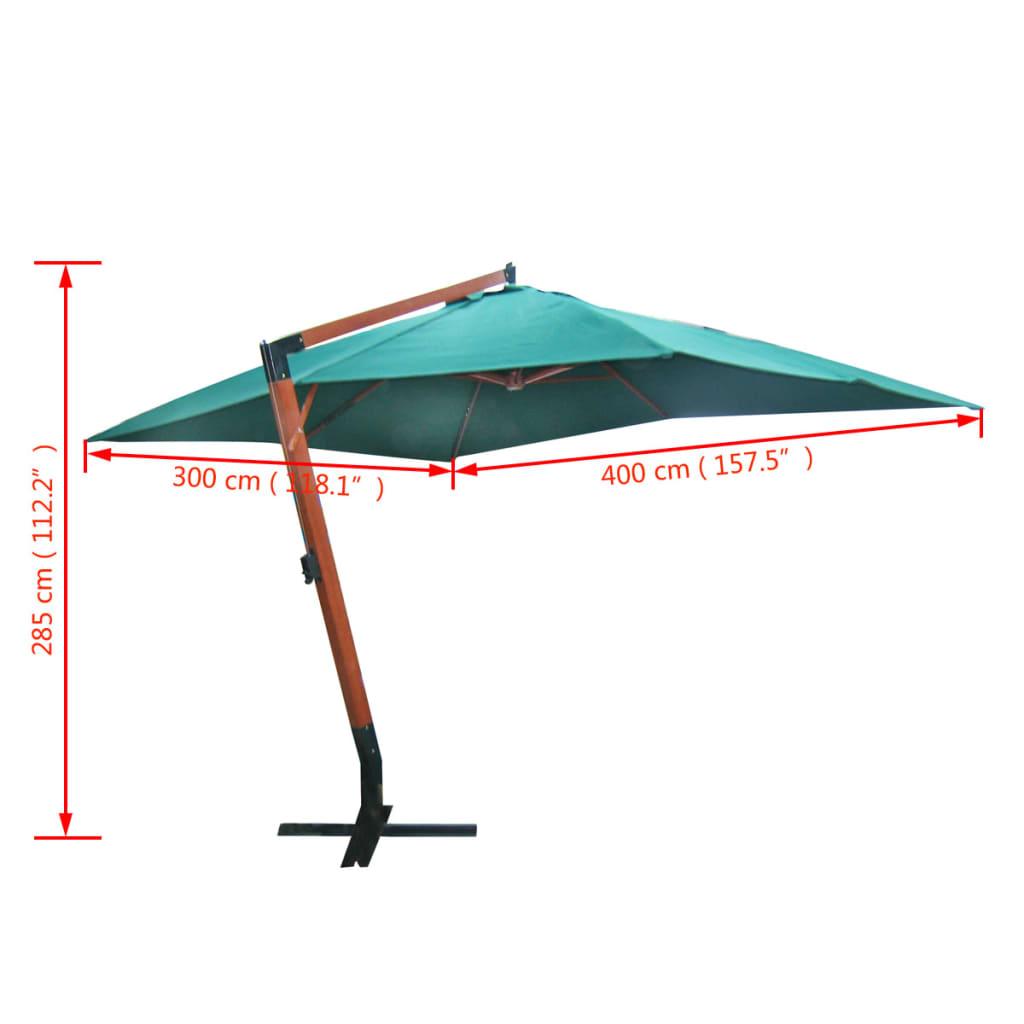 Floating Parasol Melia 118.1"x157.5" Green at Set Shop and Smile