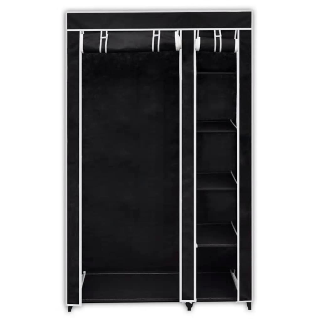 Folding Wardrobe Black 43" x 18" x 69" at Set Shop and Smile