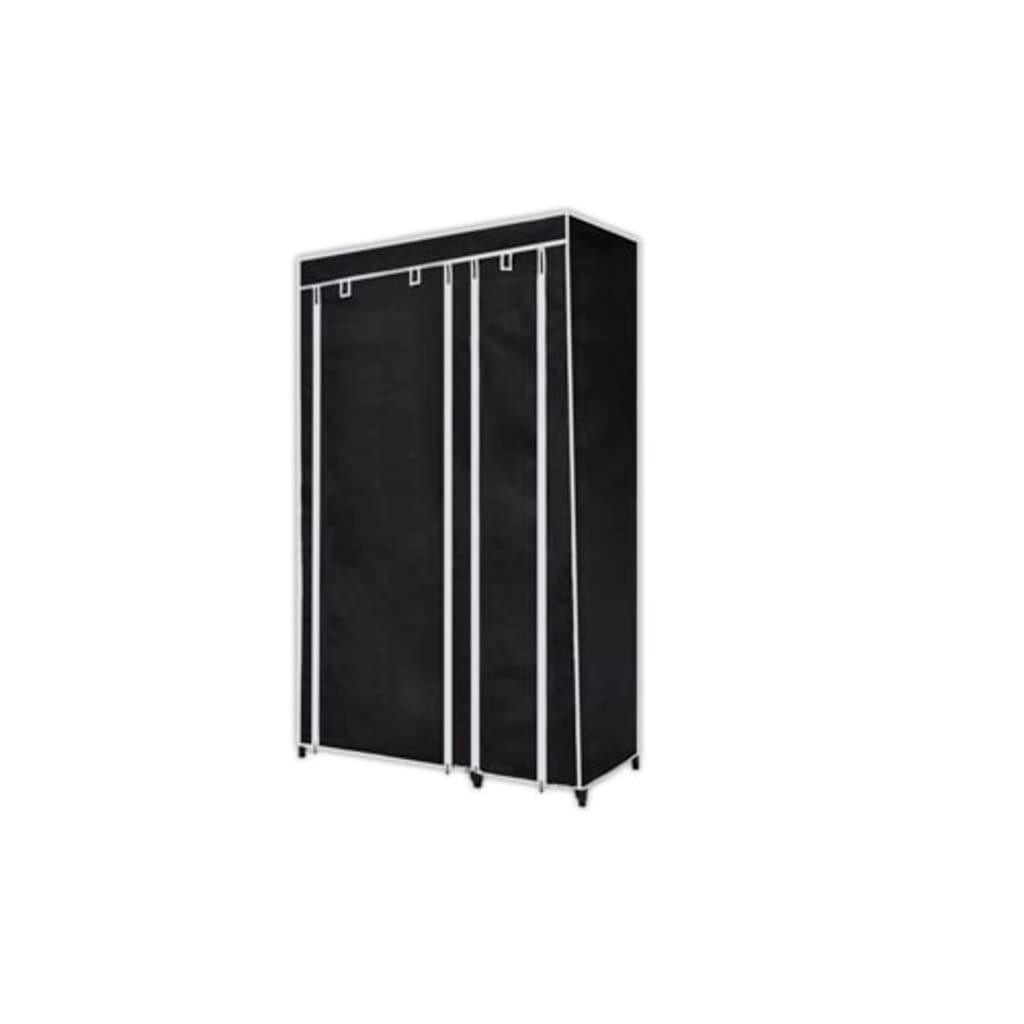 Folding Wardrobe Black 43" x 18" x 69" at Set Shop and Smile