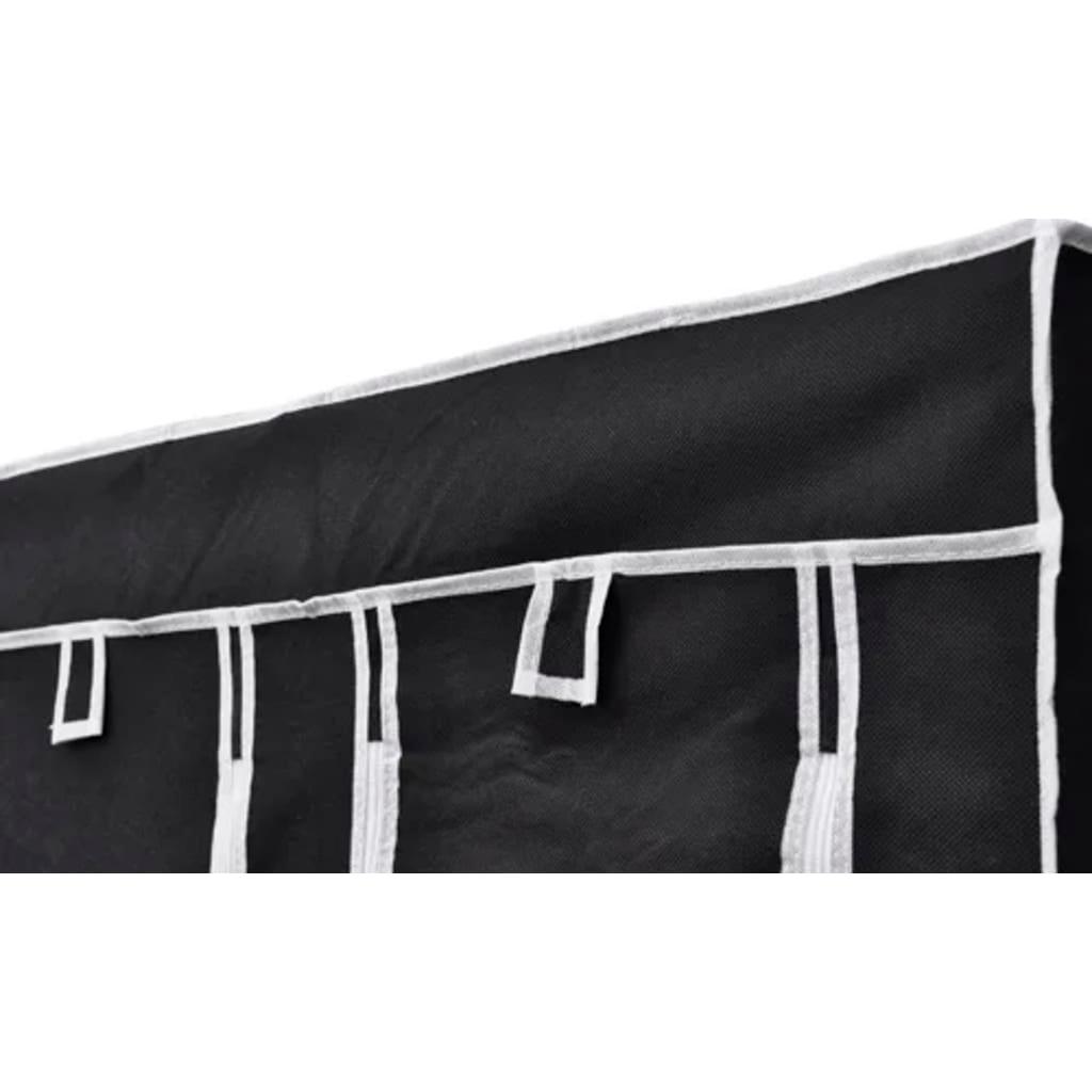 Folding Wardrobe Black 43" x 18" x 69" at Set Shop and Smile