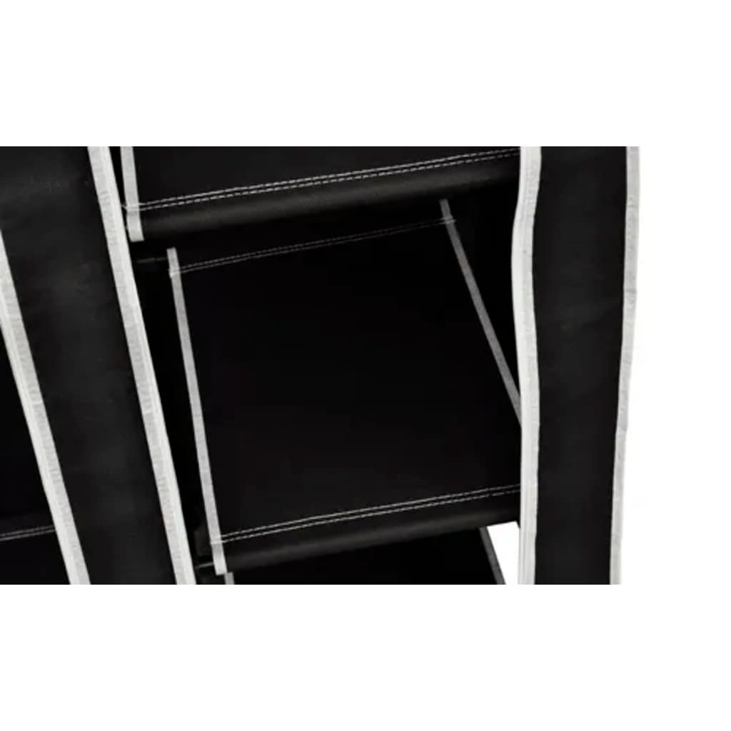 Folding Wardrobe Black 43" x 18" x 69" at Set Shop and Smile