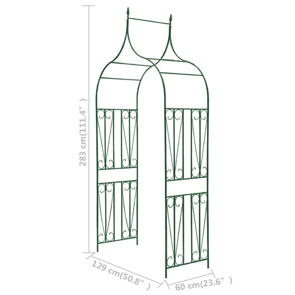 vidaxXL Garden Arch Spike Design Climbing Plants Dark Green at Set Shop and Smile