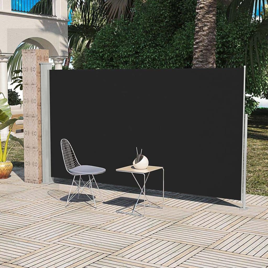 Patio Terrace Side Awning 63"x118" Black at Set Shop and Smile