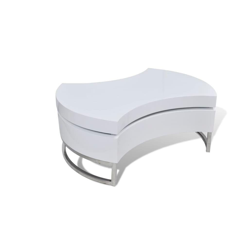 Coffee Table Shape-Adjustable High Gloss White at Set Shop and Smile