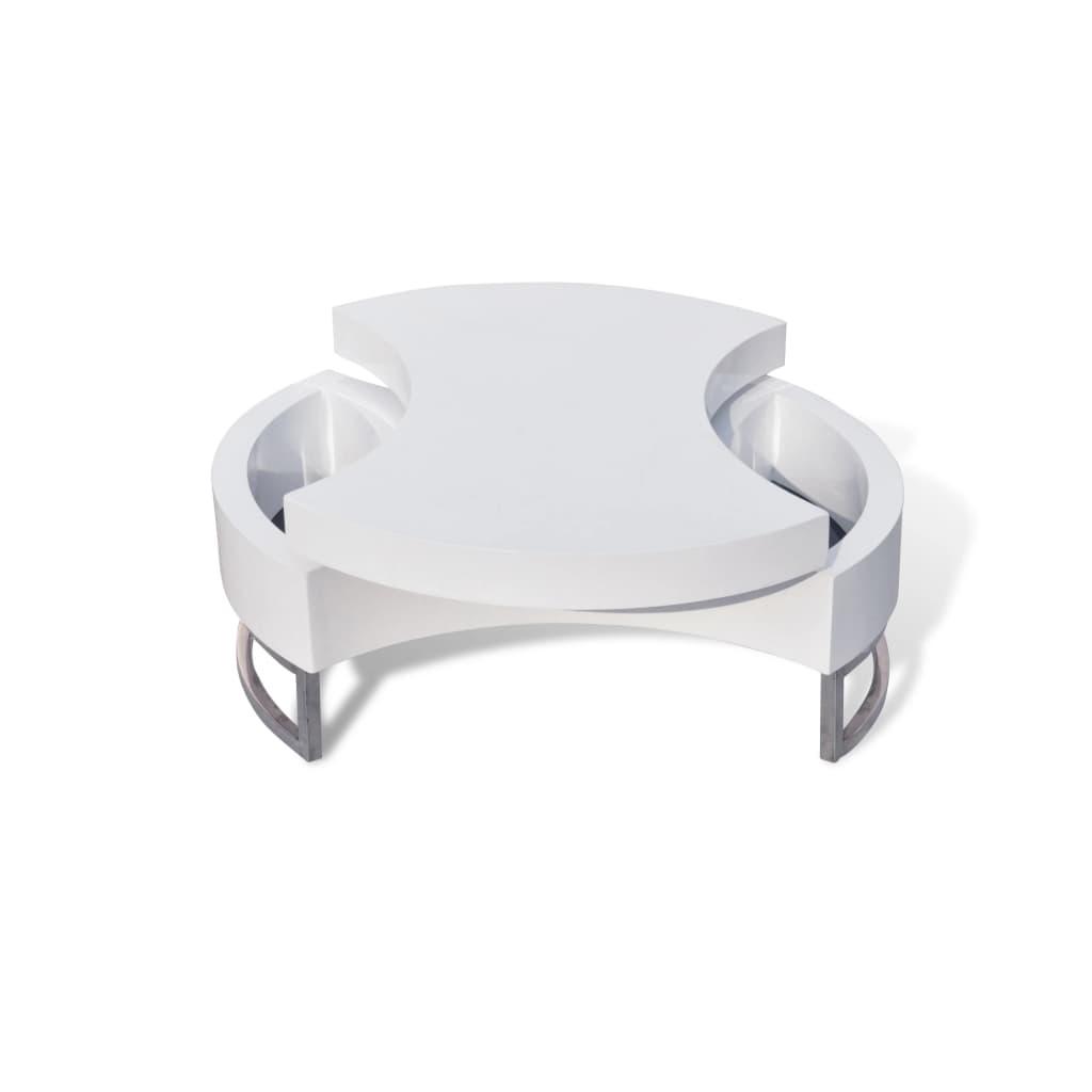 Coffee Table Shape-Adjustable High Gloss White at Set Shop and Smile