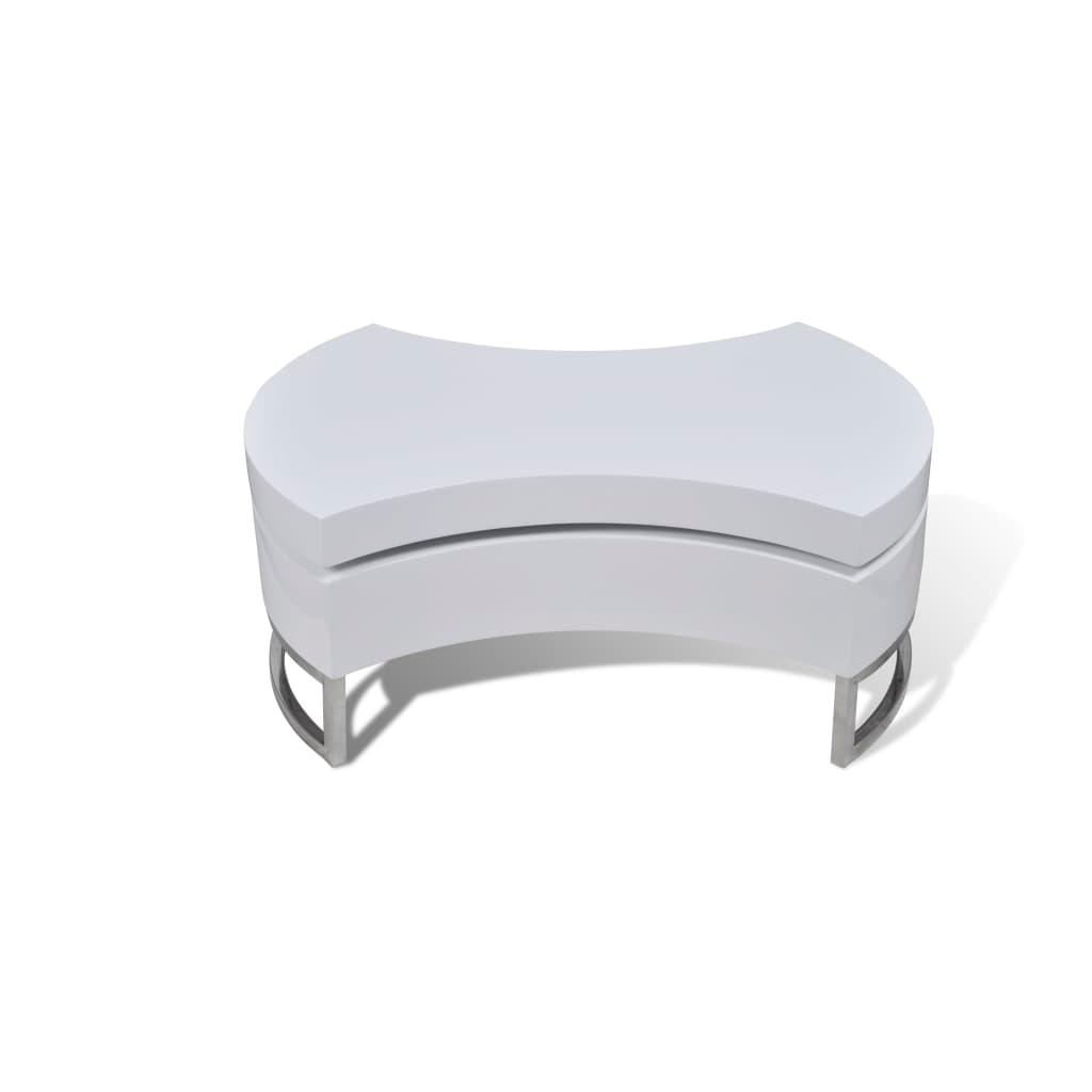 Coffee Table Shape-Adjustable High Gloss White at Set Shop and Smile