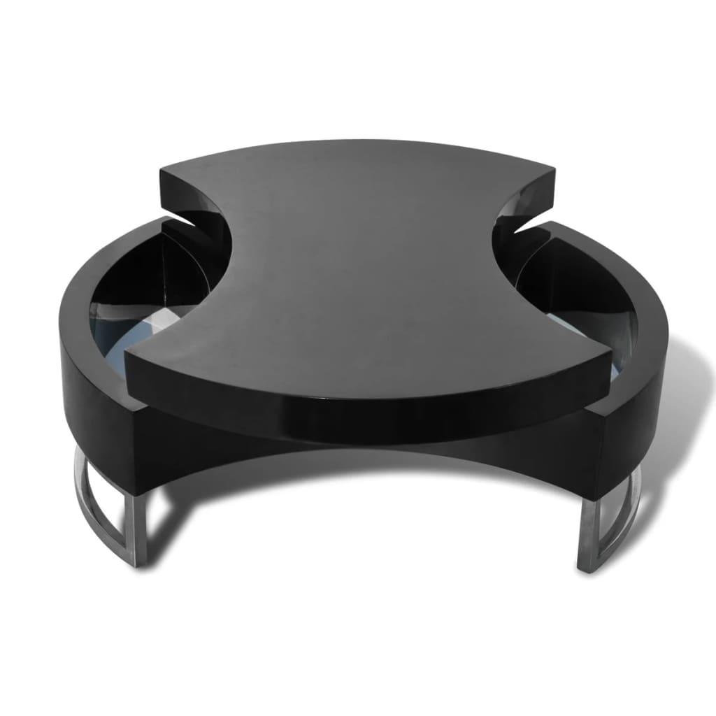 Coffee Table Shape-Adjustable High Gloss Black at Set Shop and Smile