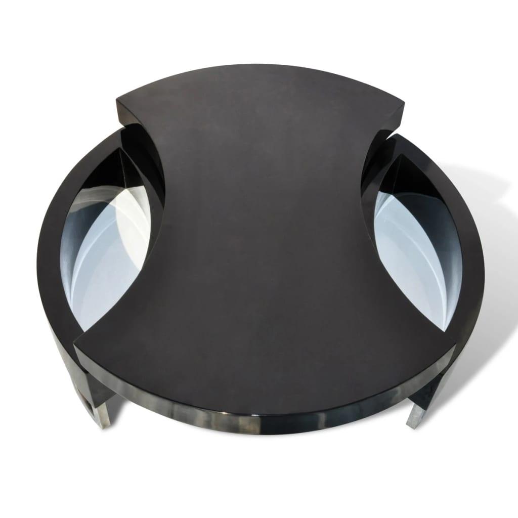 Coffee Table Shape-Adjustable High Gloss Black at Set Shop and Smile