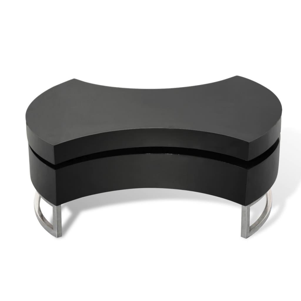 Coffee Table Shape-Adjustable High Gloss Black at Set Shop and Smile