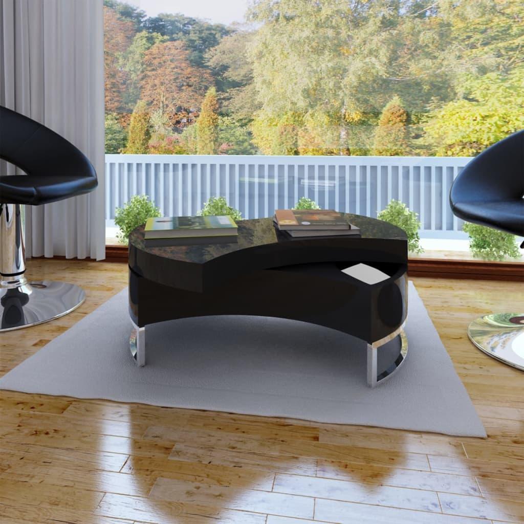 Coffee Table Shape-Adjustable High Gloss Black at Set Shop and Smile