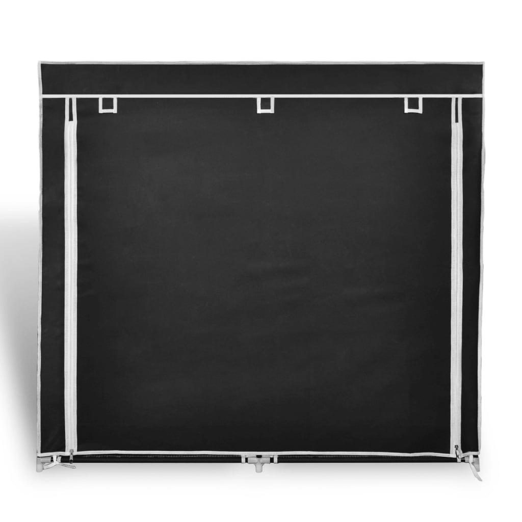Fabric Shoe Cabinet with Cover 45" x 11" x 43" Black at Set Shop and Smile