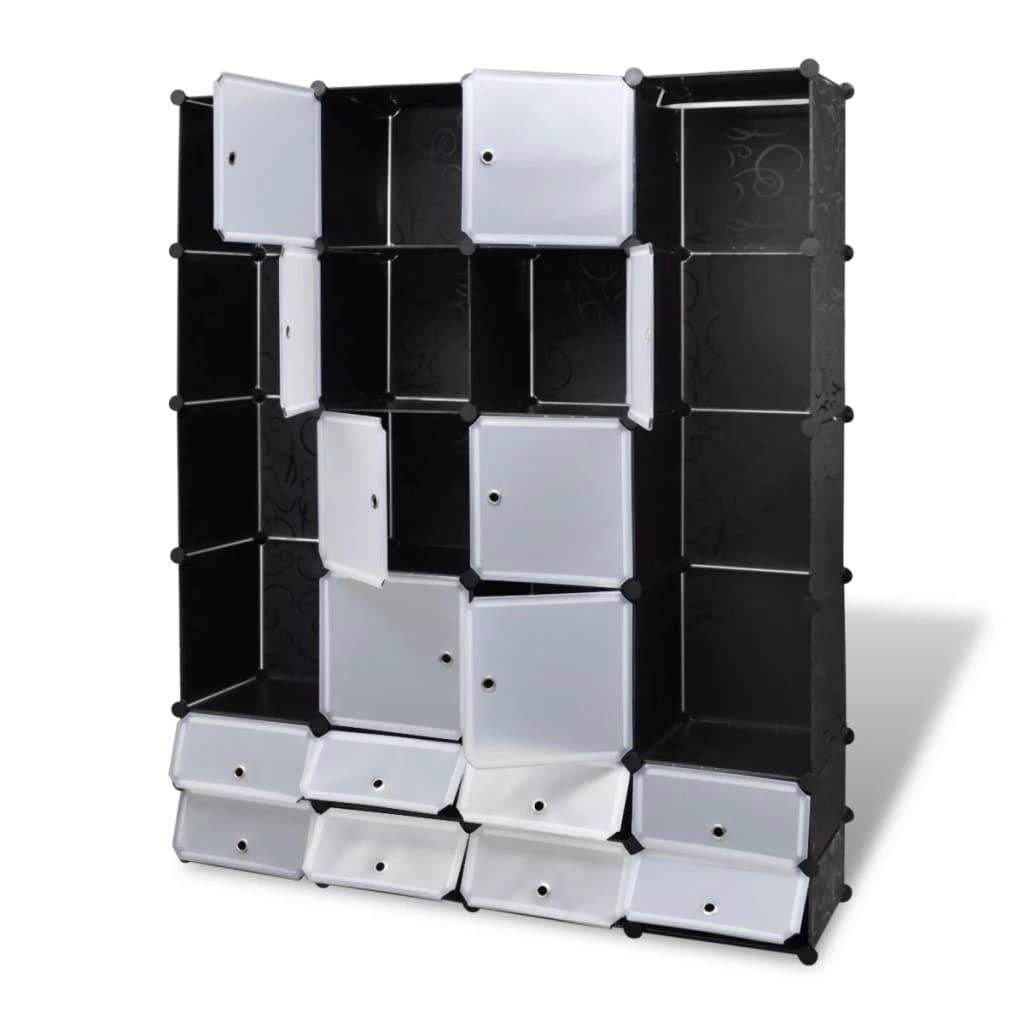 Modular Cabinet with 18 Compartments 14.6"x57.5"x71" at Set Shop and Smile