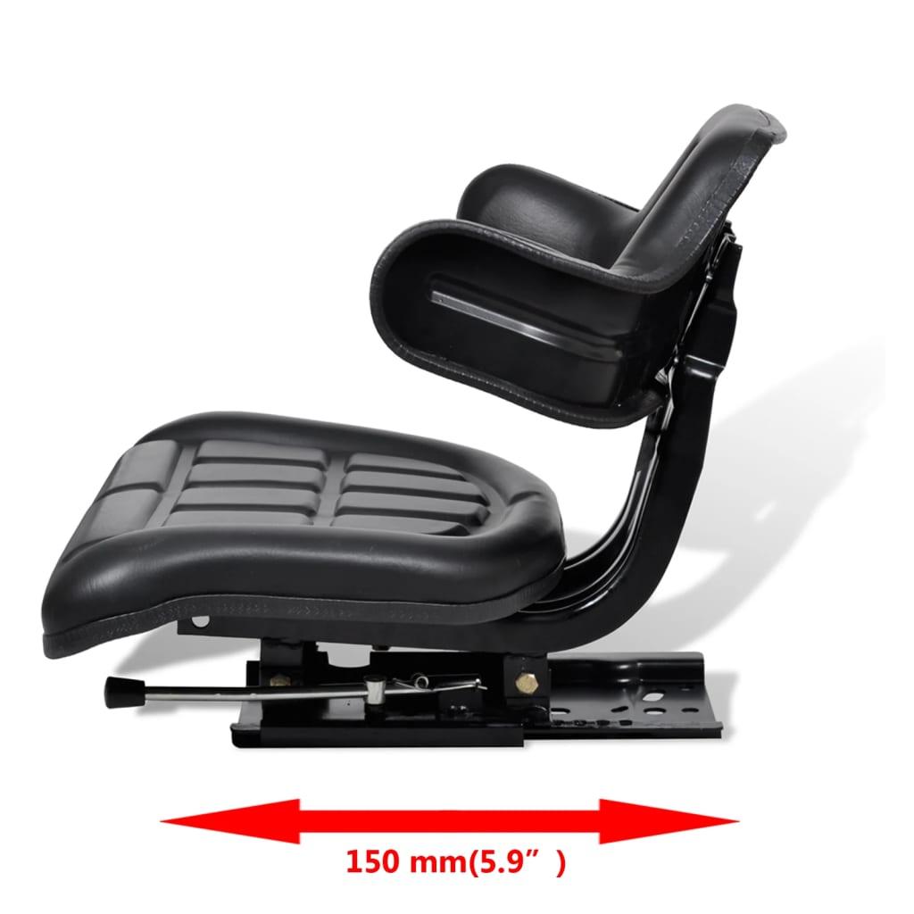 Tractor Seat with Backrest Black at Set Shop and Smile