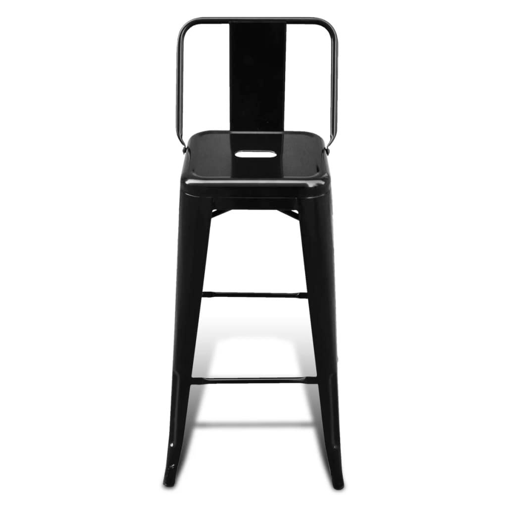 Bar Stools 2 pcs Black Steel at Set Shop and Smile