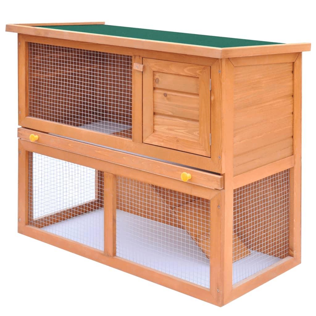 Outdoor Rabbit Hutch Small Animal House Pet Cage 1 Door Wood at Set Shop and Smile