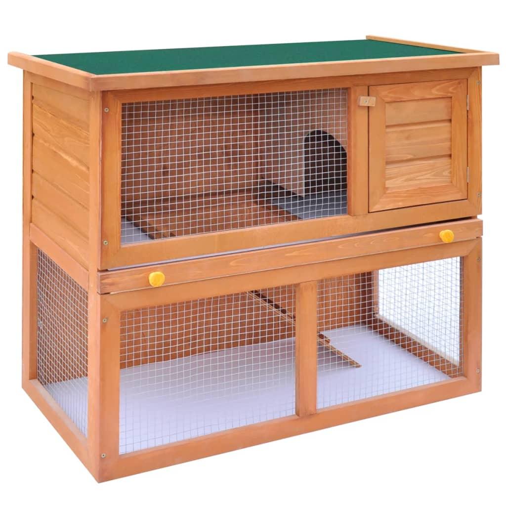 Outdoor Rabbit Hutch Small Animal House Pet Cage 1 Door Wood at Set Shop and Smile