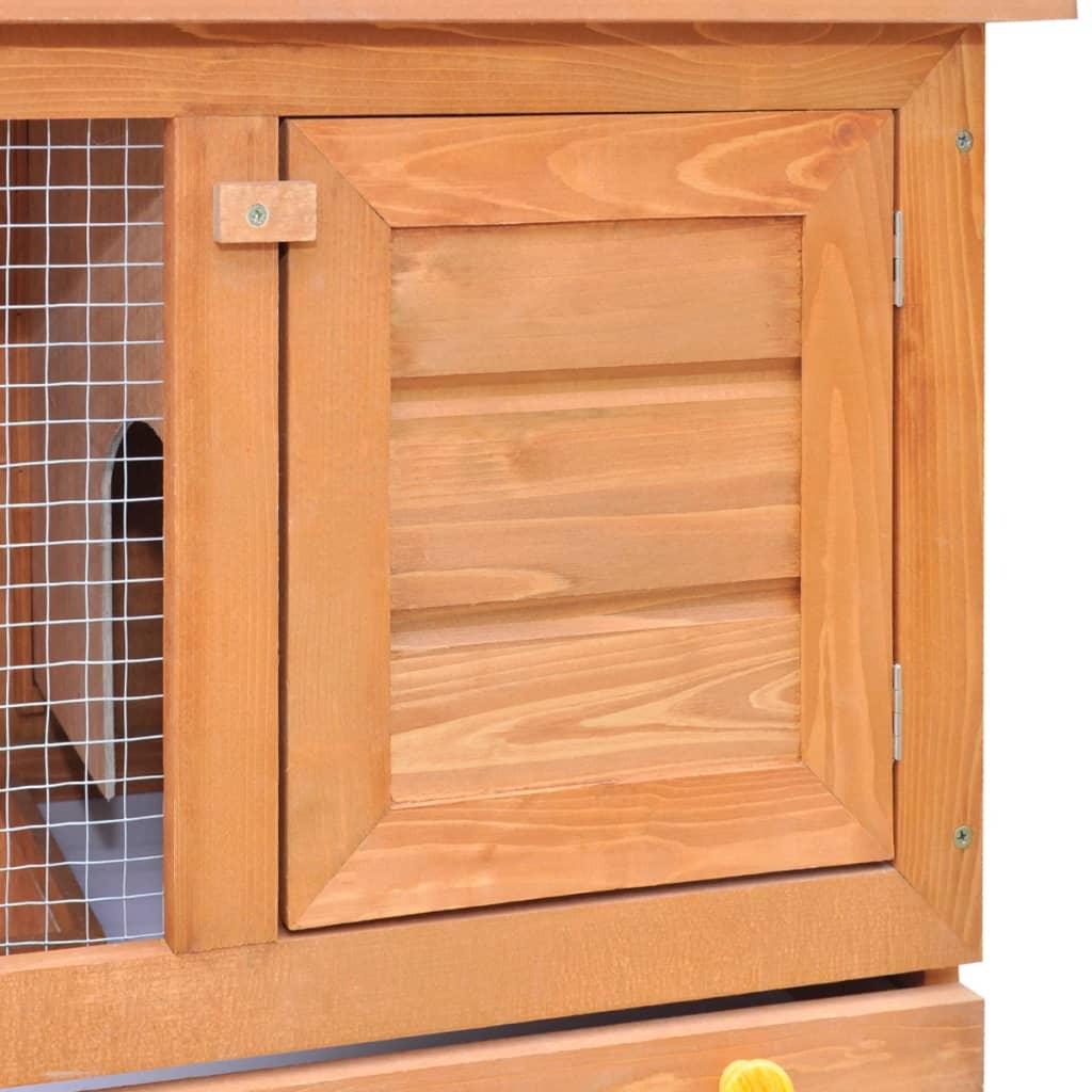 Outdoor Rabbit Hutch Small Animal House Pet Cage 1 Door Wood at Set Shop and Smile