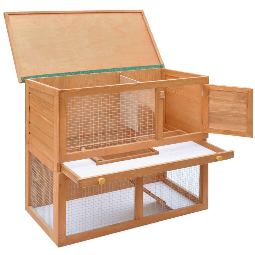 Outdoor Rabbit Hutch Small Animal House Pet Cage 1 Door Wood at Set Shop and Smile