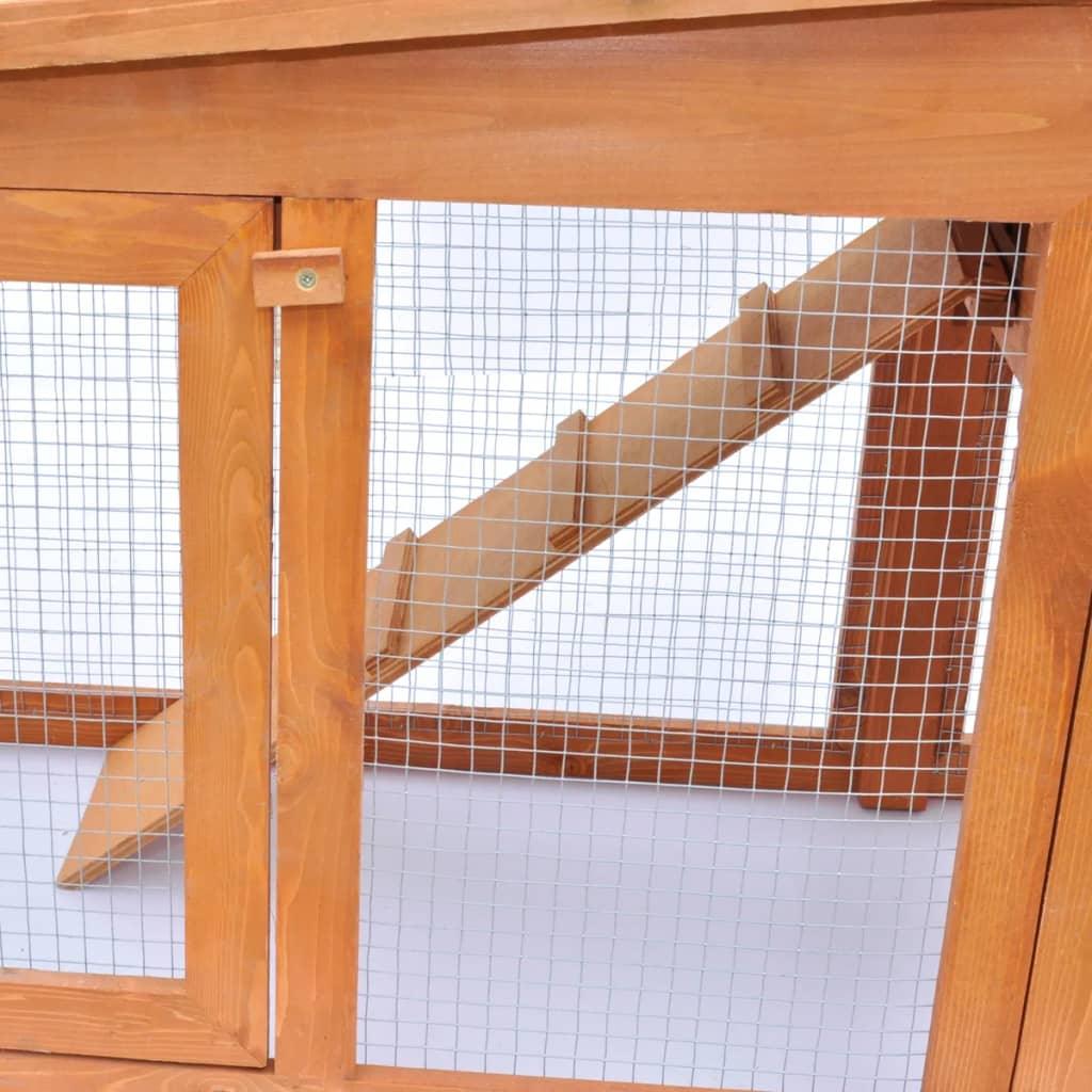 Large Rabbit Hutch Small Animal House Pet Cage with 2 Runs Wood at Set Shop and Smile