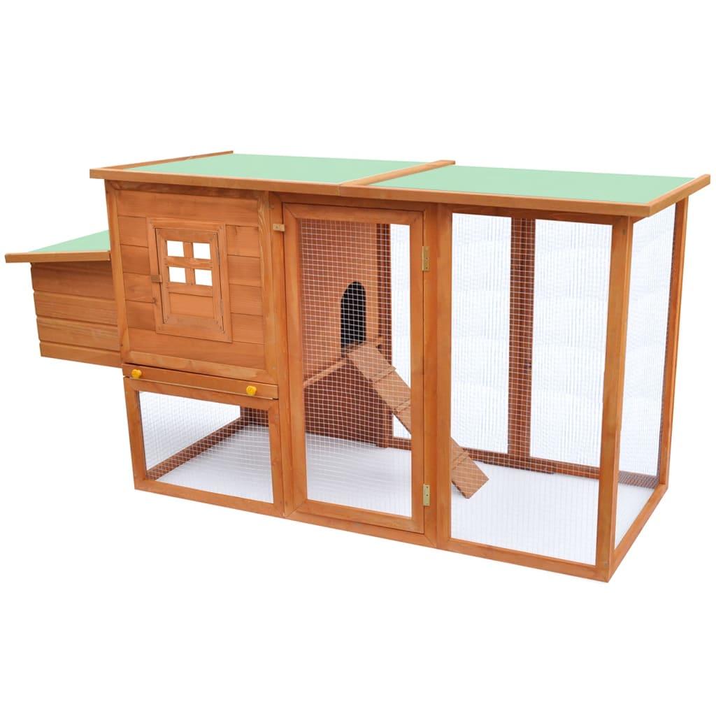 Outdoor Chicken Cage Hen House with 1 Egg Cage Wood at Set Shop and Smile