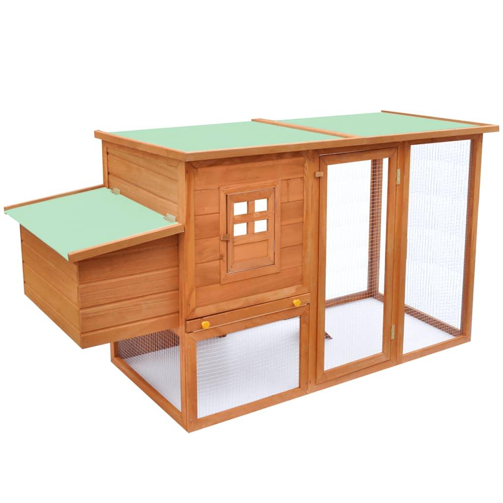 Outdoor Chicken Cage Hen House with 1 Egg Cage Wood at Set Shop and Smile