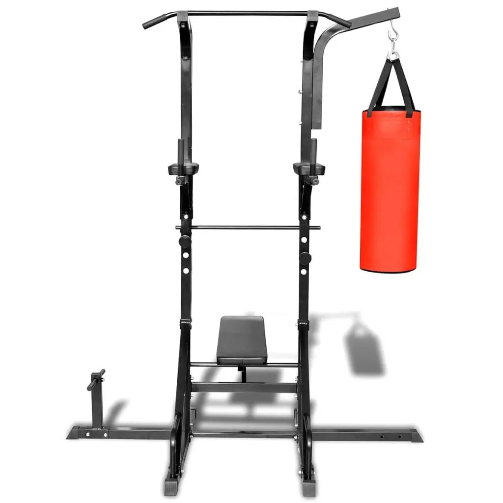 Power Tower with Sit-up Bench and Boxing Bag at Set Shop and Smile