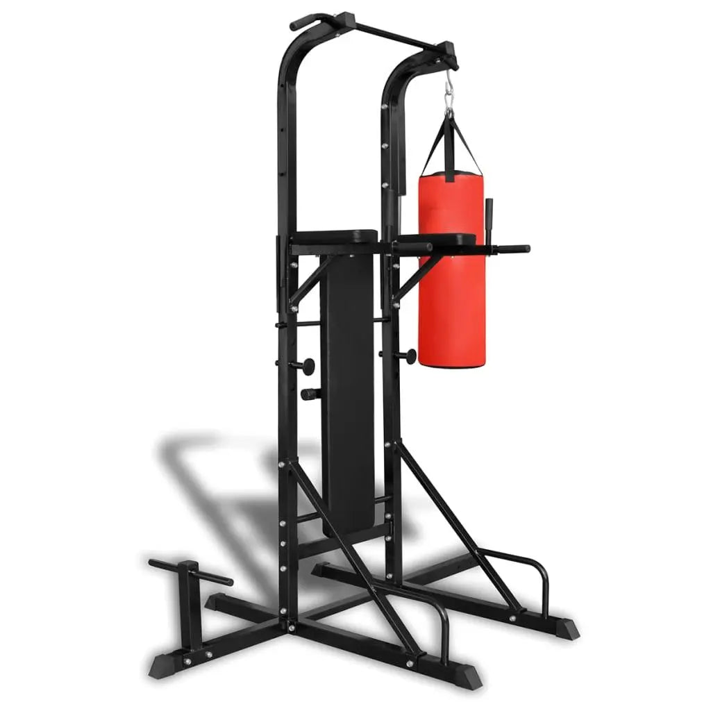 Power Tower with Sit-up Bench and Boxing Bag at Set Shop and Smile