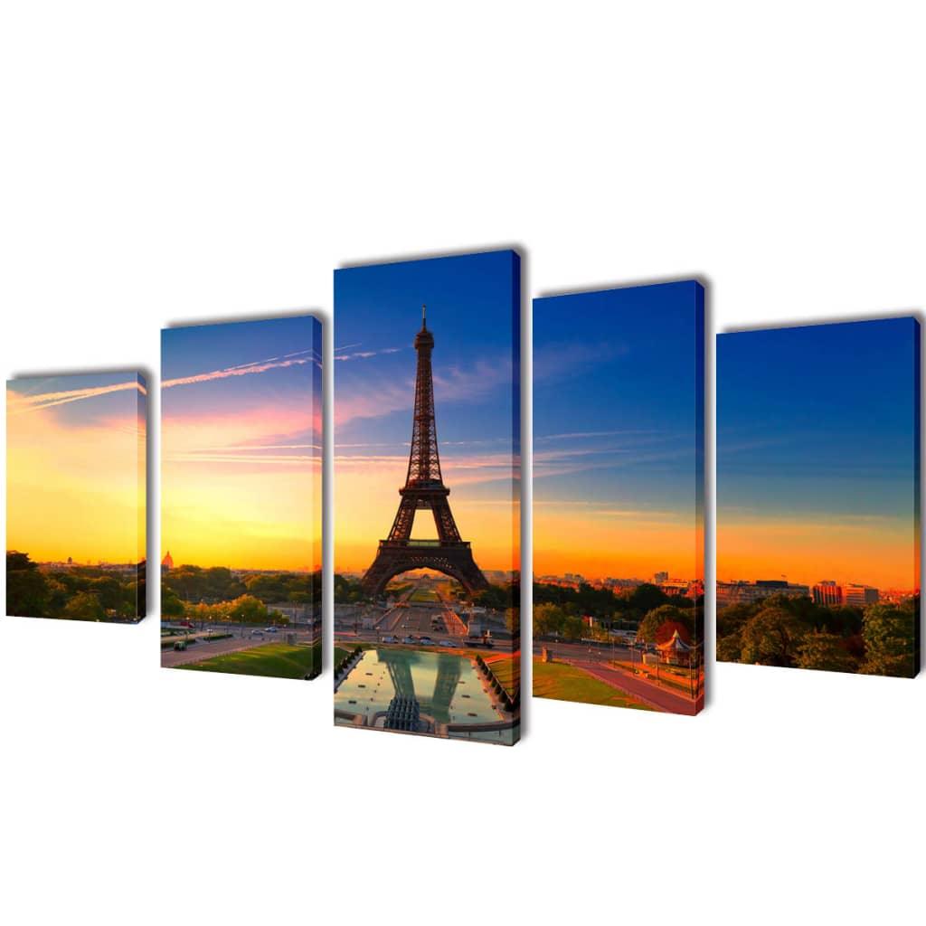 Canvas Wall Print Set Eiffel Tower 79" x 39" at Set Shop and Smile