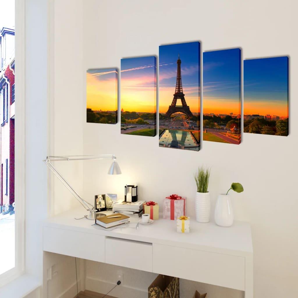 Canvas Wall Print Set Eiffel Tower 79" x 39" at Set Shop and Smile