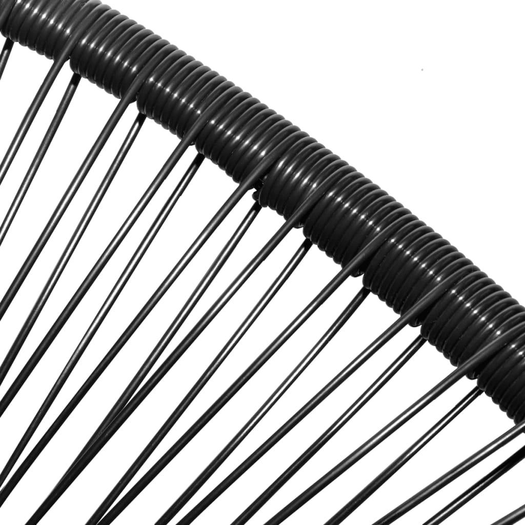 Patio Moon Chair Poly Rattan Black at Set Shop and Smile