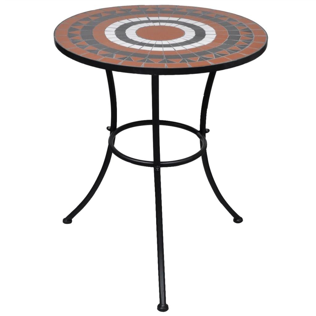 Bistro Table Terracotta and White 23.6" Mosaic at Set Shop and Smile