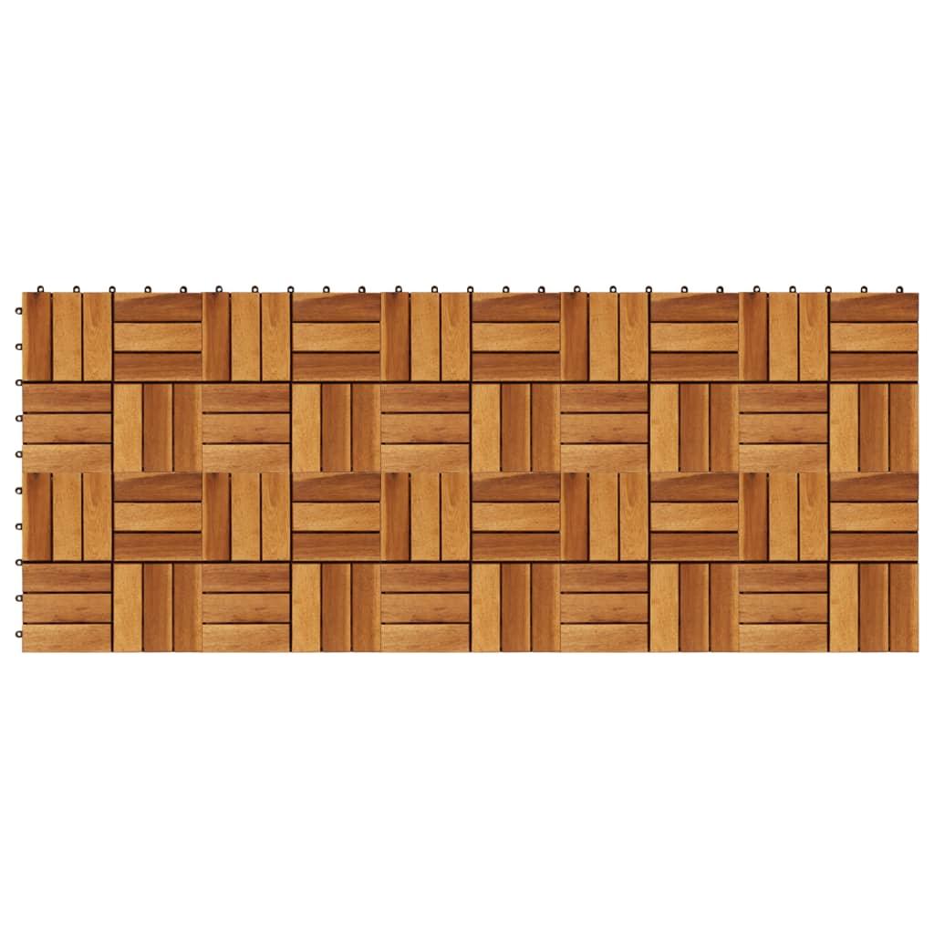 10 pcs Acacia Decking Tiles 11.8"x11.8" at Set Shop and Smile