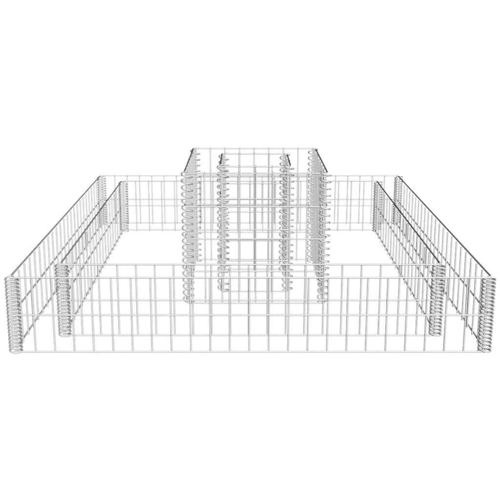Gabion Planter Galvanized Steel 47.2"x47.2"x7.8" at Set Shop and Smile