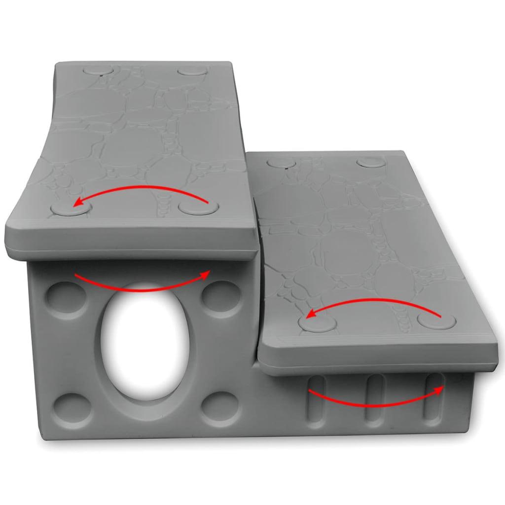 Gray Spa Steps at Set Shop and Smile