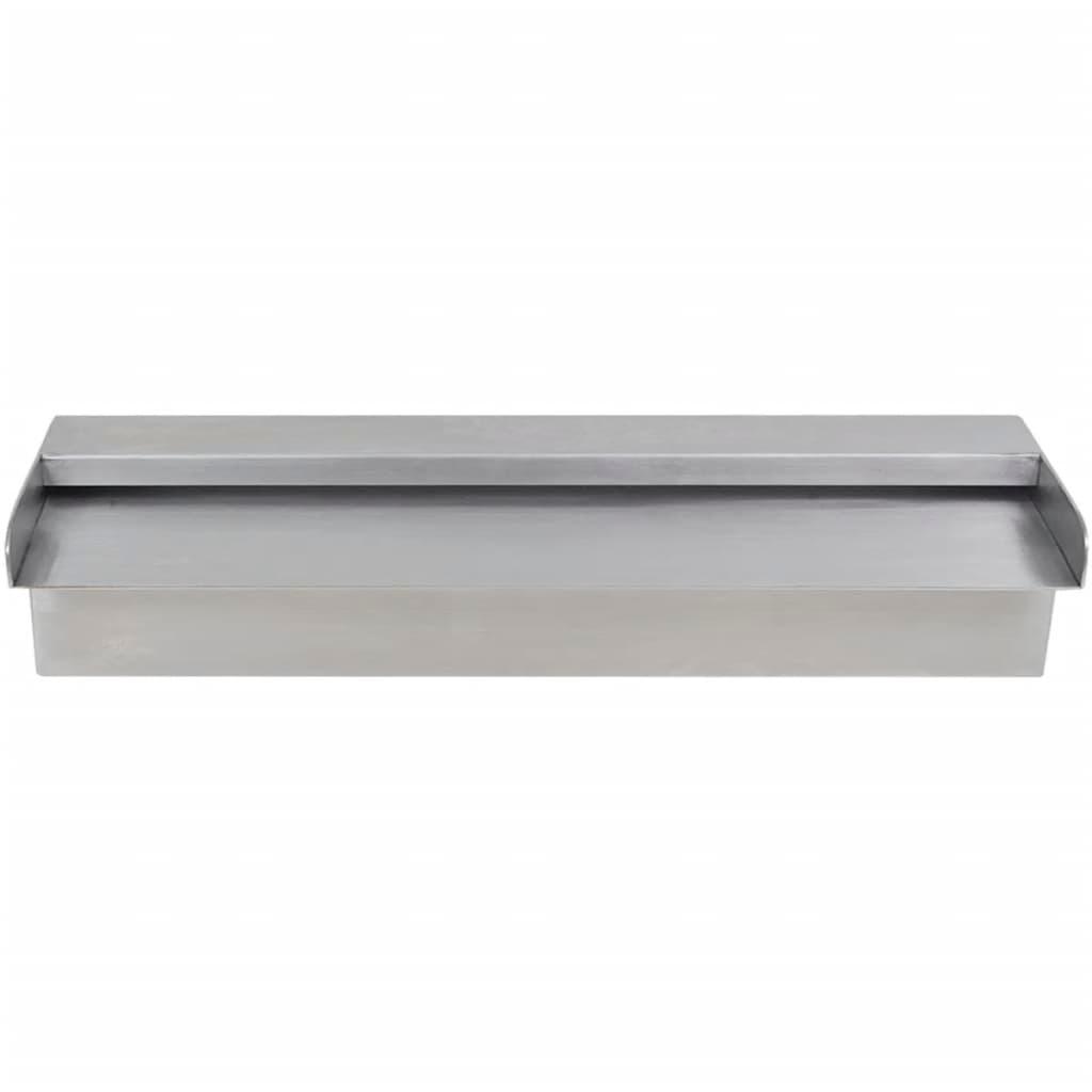 Rectangular Waterfall Pool Fountain Stainless Steel 17.7" at Set Shop and Smile