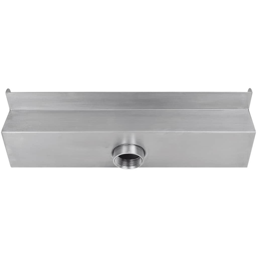 Rectangular Waterfall Pool Fountain Stainless Steel 17.7" at Set Shop and Smile