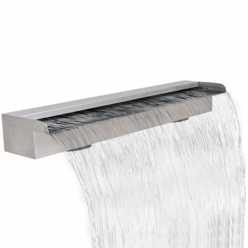 Rectangular Waterfall Pool Fountain Stainless Steel 35.4" at Set Shop and Smile