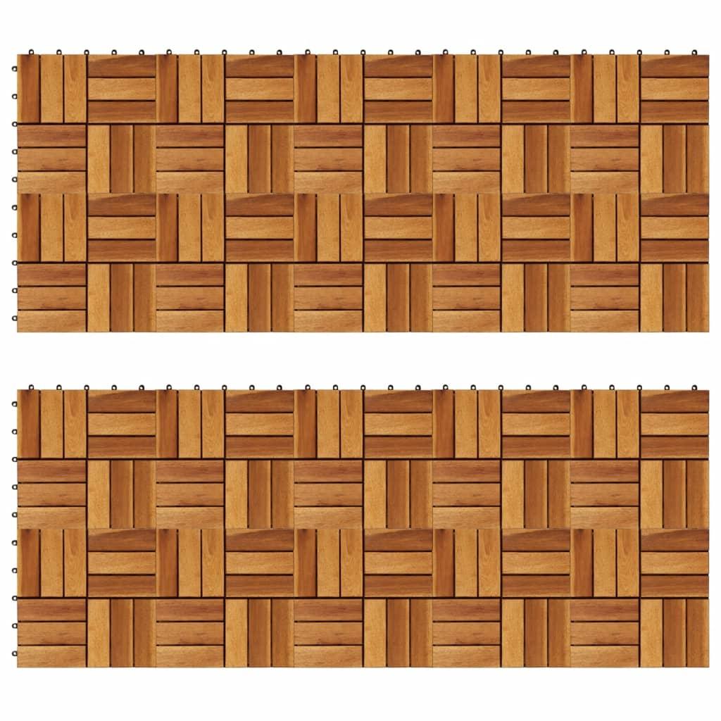 Decking Tiles 11.8"x11.8" Acacia Set of 20 at Set Shop and Smile