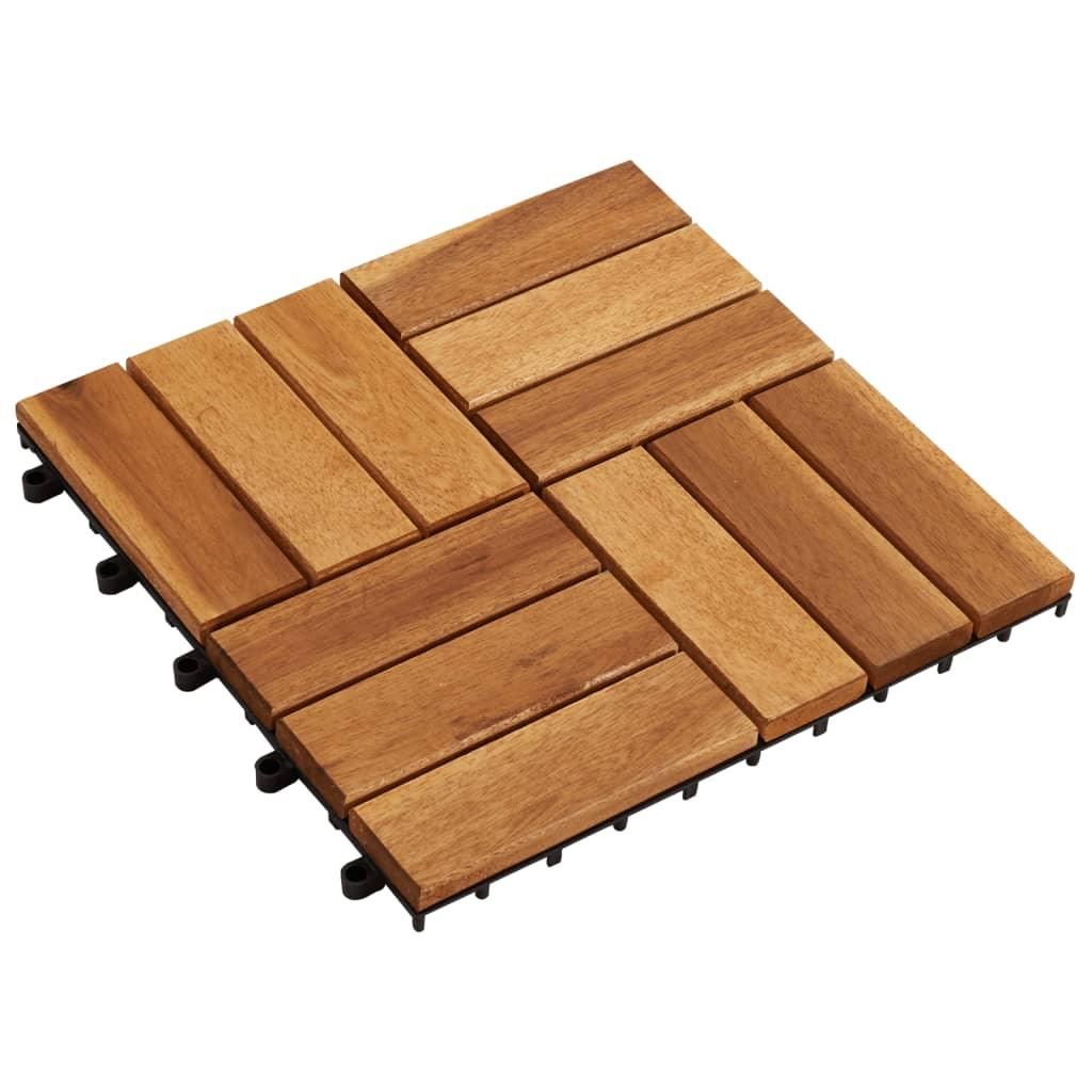 Decking Tiles 11.8"x11.8" Acacia Set of 30 at Set Shop and Smile
