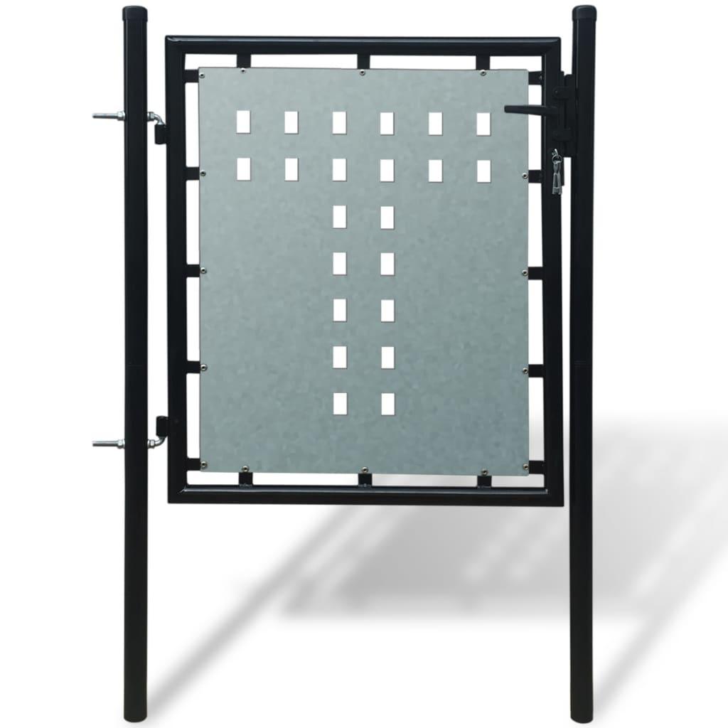 Black Single Door Fence Gate 39.4"x49.2" at Set Shop and Smile