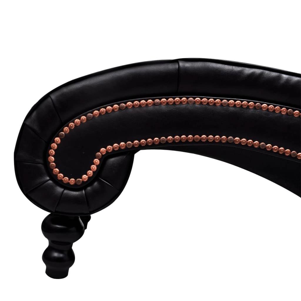 Chaise Longue Brown Faux Leather at Set Shop and Smile