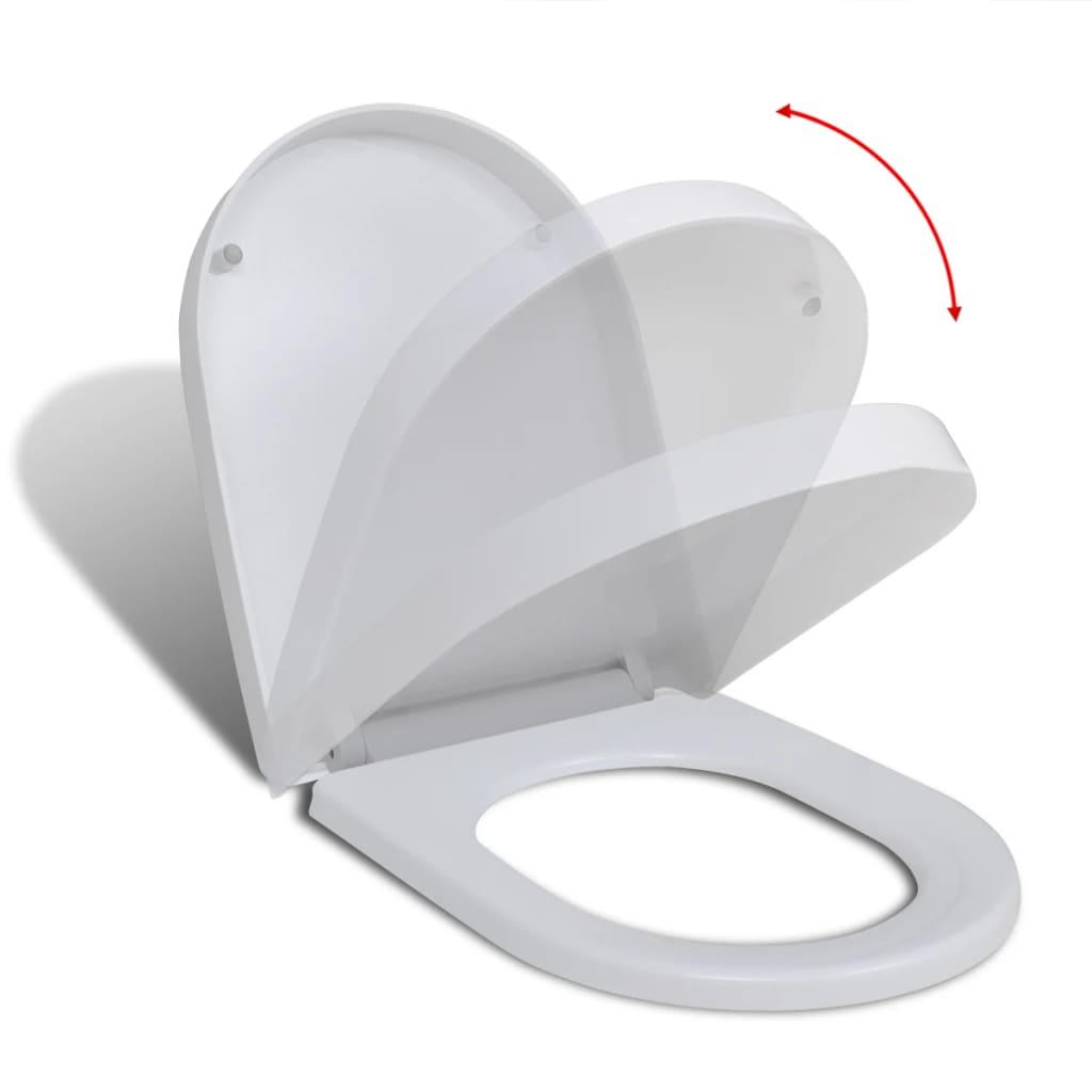Soft-close Toilet Seat with Quick-release Design White Square at Set Shop and Smile