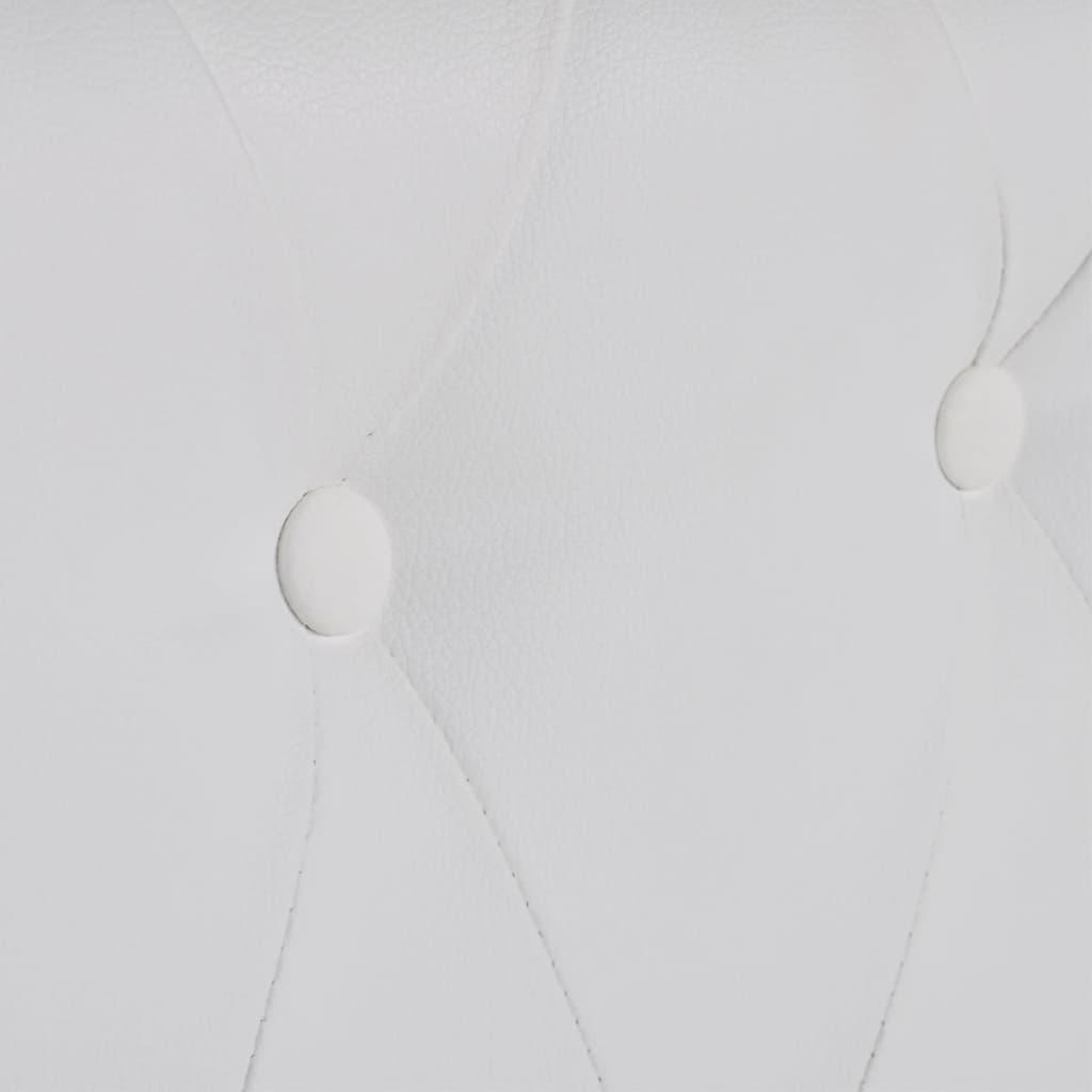 Chesterfield 3-Seater Artificial Leather White at Set Shop and Smile