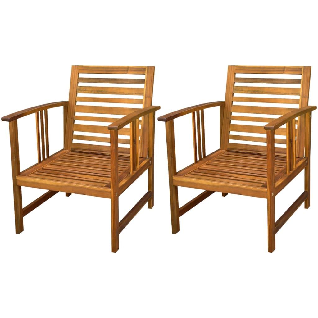4 Piece Patio lounge set with Cushions Solid Acacia Wood at Set Shop and Smile