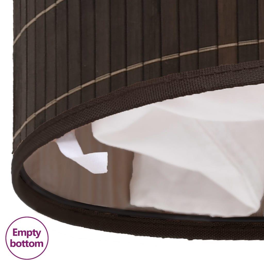 Bamboo Laundry Bin Oval Dark Brown at Set Shop and Smile