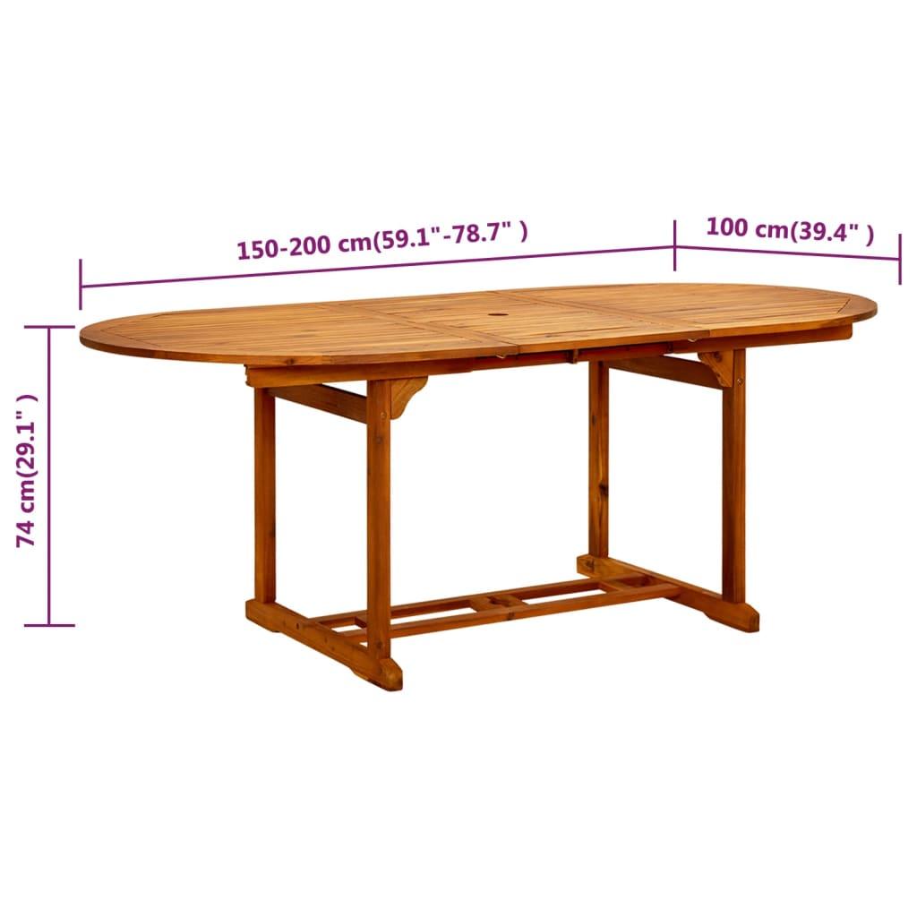 Patio Table 78.7"x39.4"x29.5" Solid Acacia Wood at Set Shop and Smile